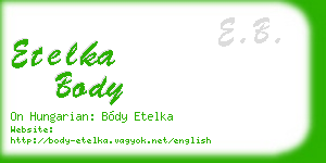 etelka body business card